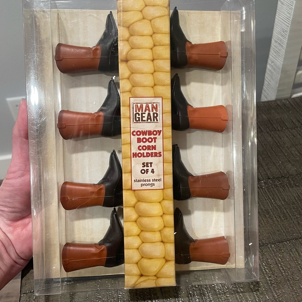 Official Man Gear Cowboy Boot Corn Holders! Christmas gift for your BBQ person!!